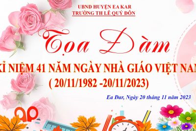 TRƯỜNG TIỂU HỌC LÊ QUÝ ĐÔN HƯỞNG ỨNG PHONG TRÀO THI ĐUA  CHÀO MỪNG 41 NĂM NGÀY NHÀ GIÁO VIỆT NAM  (20/11/1982-20/11/2023) TRƯỜNG TIỂU HỌC LÊ QUÝ ĐÔN HƯỞNG ỨNG PHONG TRÀO THI ĐUA  CHÀO MỪNG 41 NĂM NGÀY NHÀ GIÁO VIỆT NAM  (20/11/1982-20/11/2023)