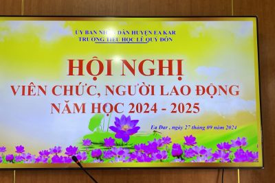 TRƯỜNG TIỂU HỌC LÊ QUÝ ĐÔN TỔ CHỨC HỘI NGHỊ VIÊN CHỨC VÀ NGƯỜI LAO ĐỘNG NĂM HỌC 2024-2025 TRƯỜNG TIỂU HỌC LÊ QUÝ ĐÔN TỔ CHỨC HỘI NGHỊ VIÊN CHỨC VÀ NGƯỜI LAO ĐỘNG NĂM HỌC 2024-2025