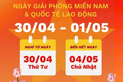 LỊCH NGHỈ LỄ 30/4 – 1/5 LỊCH NGHỈ LỄ 30/4 – 1/5